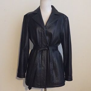SOLD! Outdoor Exchange Black Leather Jacket